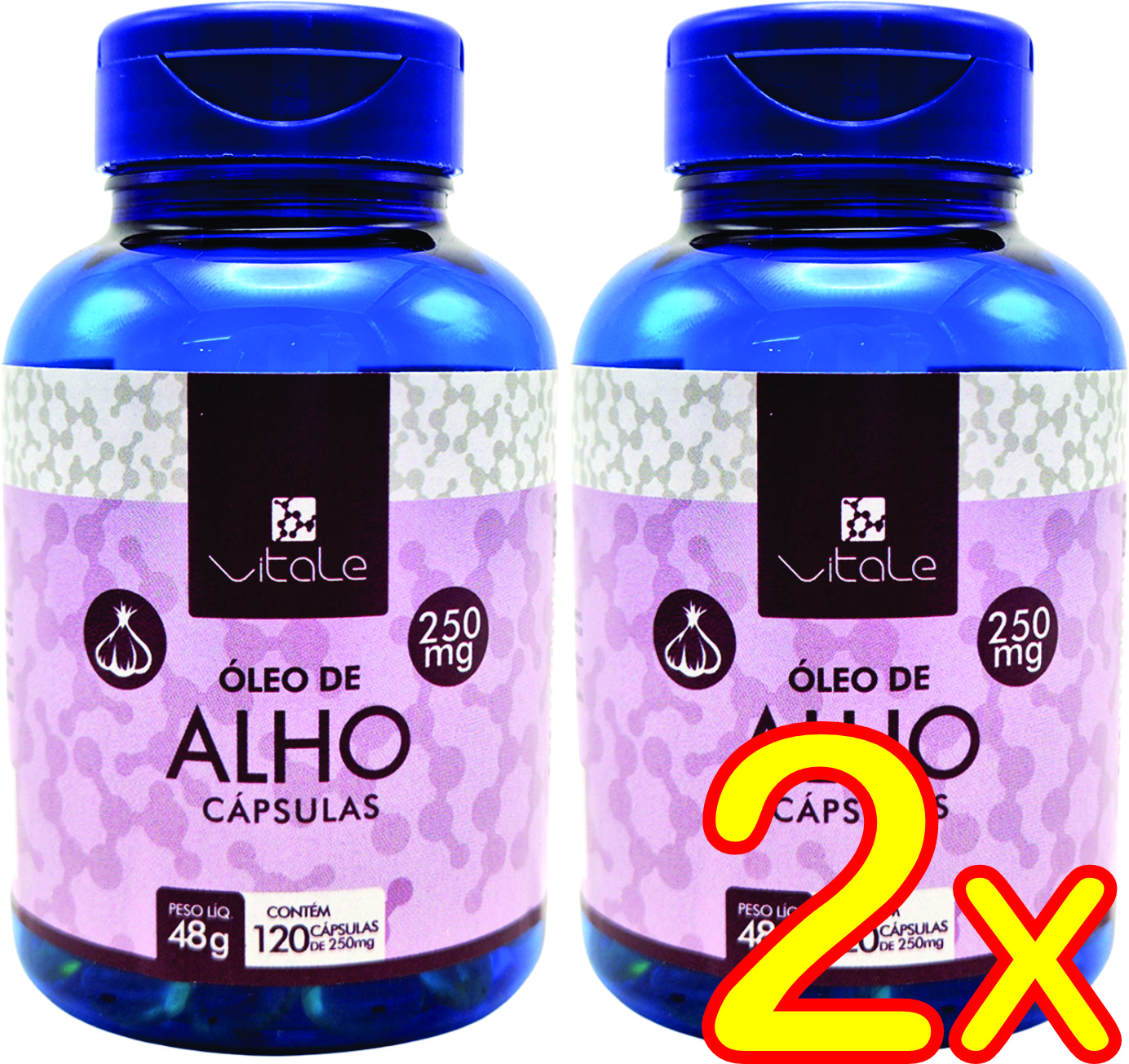 KIT 2x OLEO DE ALHO 250MG - 120 CPS