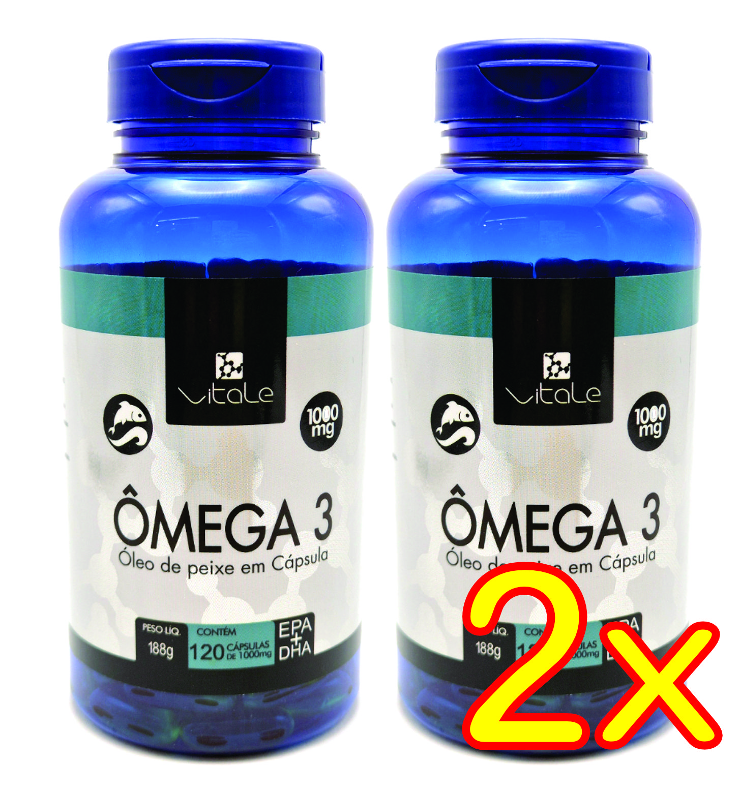 KIT 2X OMEGA 3 (OLEO DE PEIXE) 120 CPS - ...