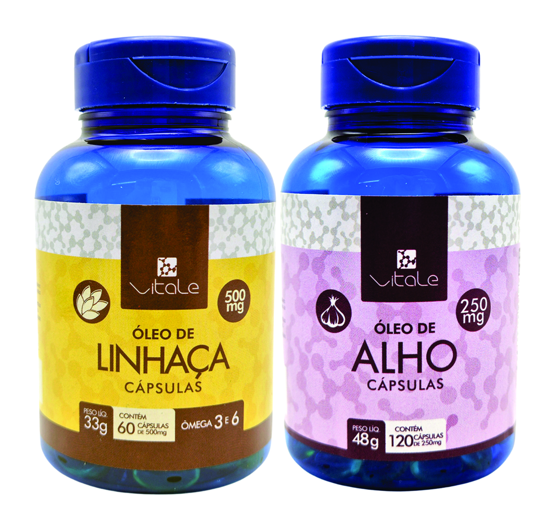COMBO OLEO DE ALHO 250MG - 120 CPS e LIN ...