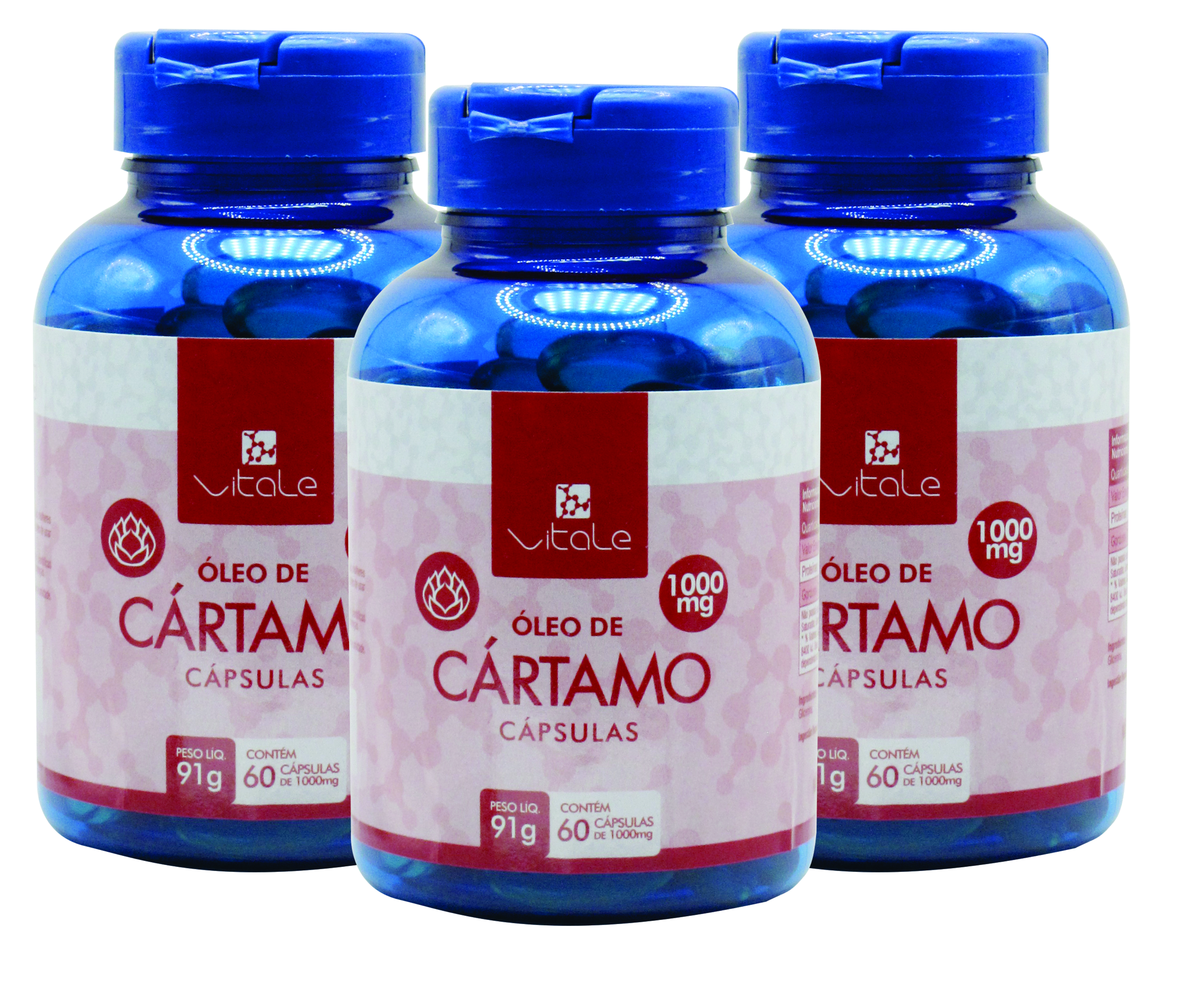 Kit 3x Óleo de Cartamos 60 cápsulas de 10...
