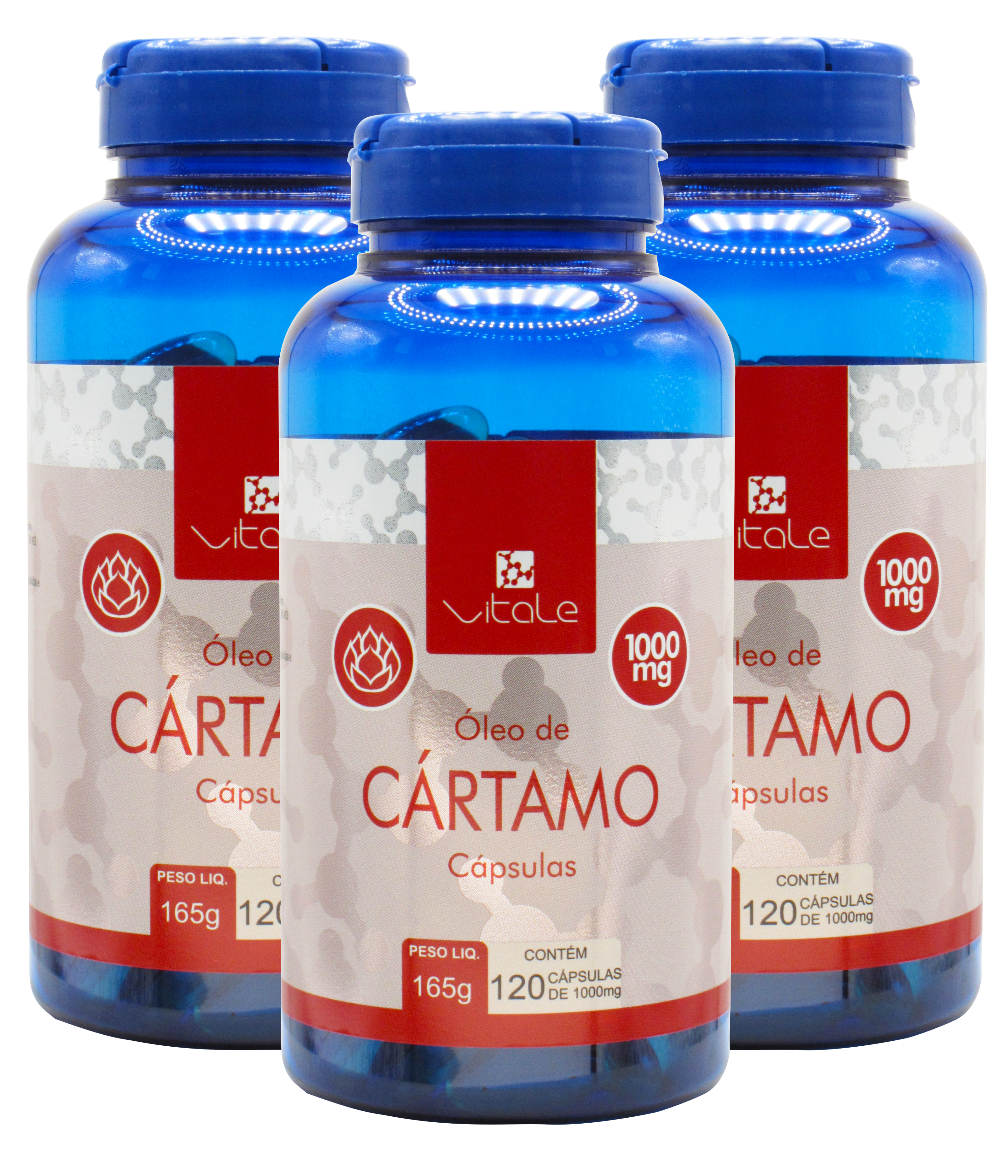 KIT 3X Óleo de Cartamos 120 cápsulas de 1...