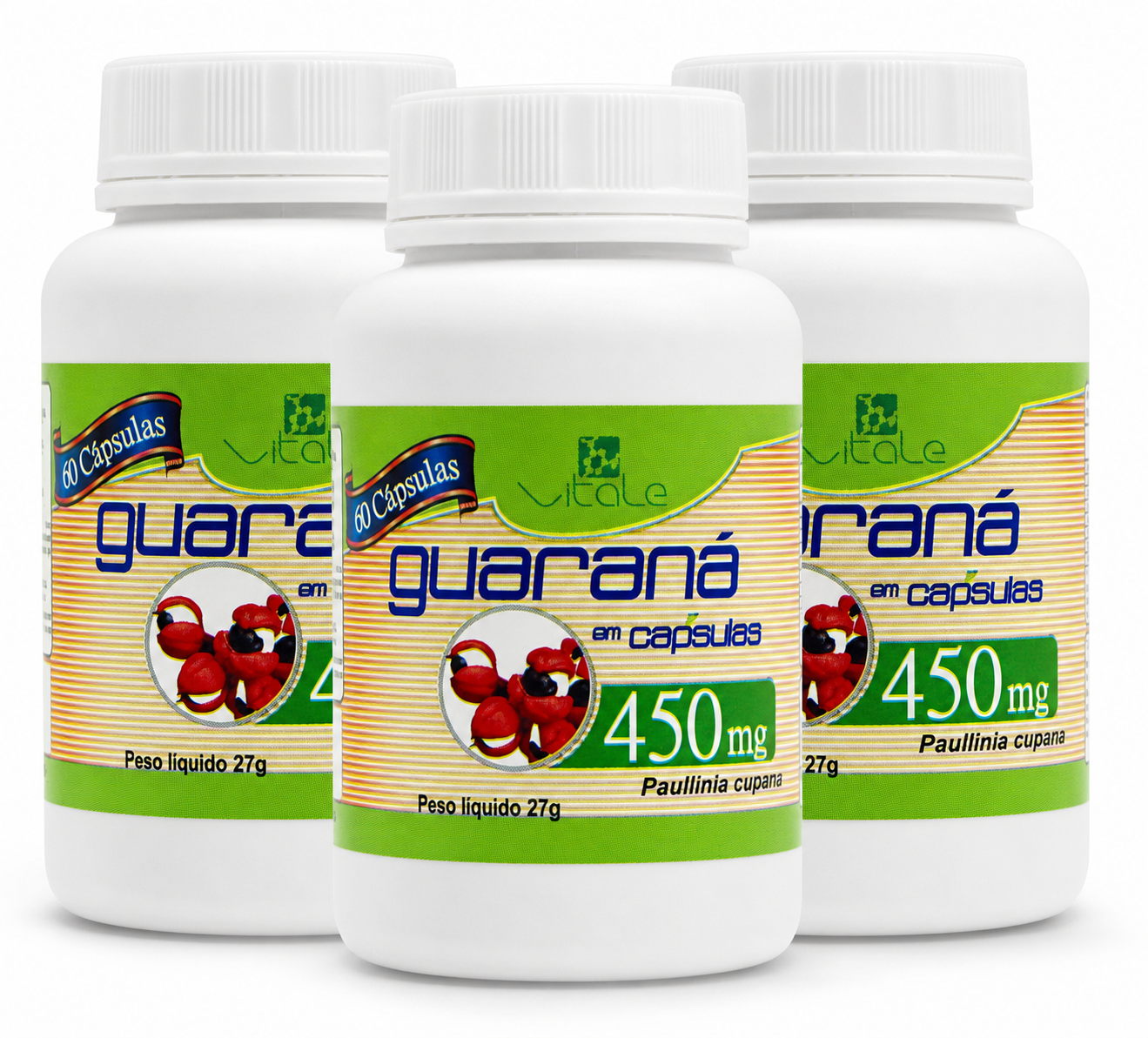 KIT 3 X Guaraná em Cápsulas - 60 Cápsula ...